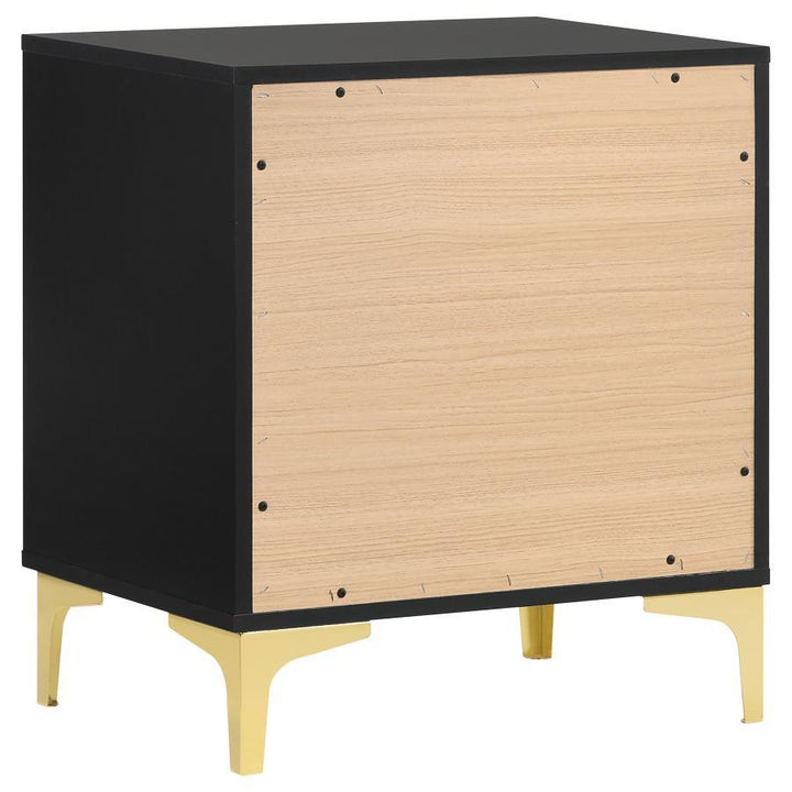 Kendall - 2 - Drawer Nightstand - Black Accent Nightstand modern furniture Contempo Furniture