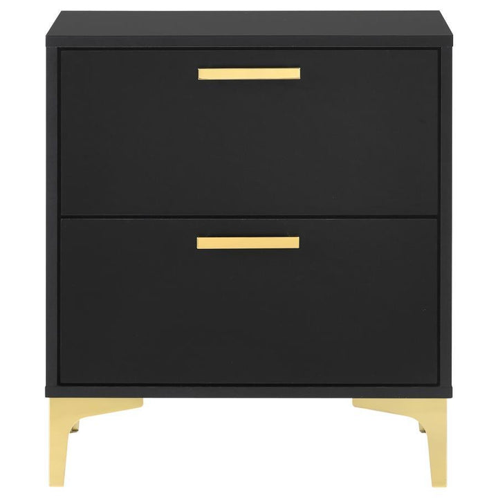 Kendall - 2 - Drawer Nightstand - Black Accent Nightstand modern furniture Contempo Furniture