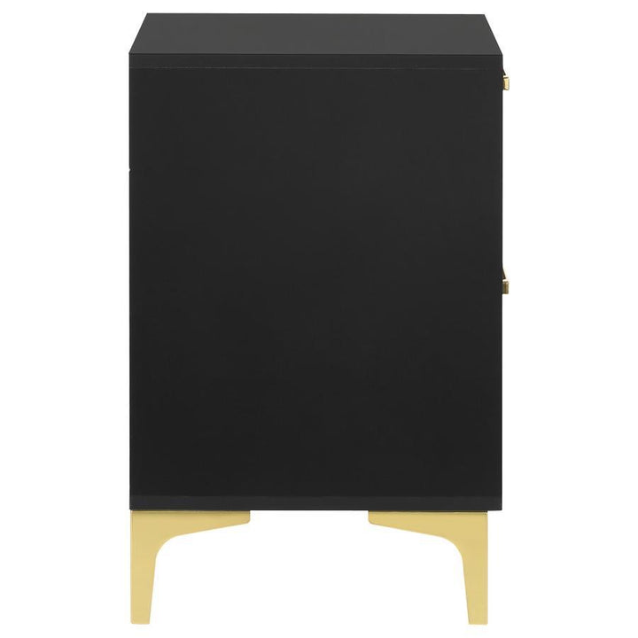 Kendall - 2 - Drawer Nightstand - Black Accent Nightstand modern furniture Contempo Furniture