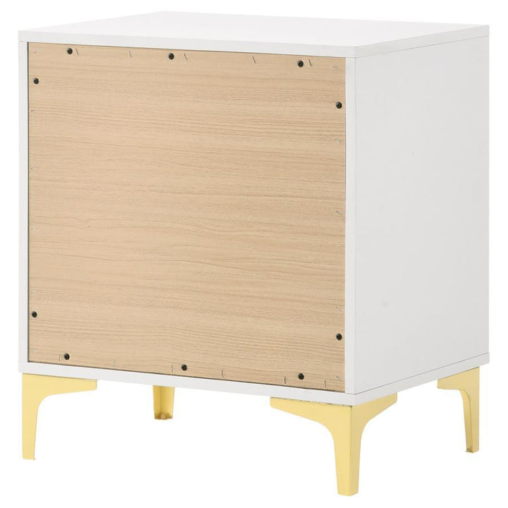 Kendall - 2 - Drawer Nightstand - White Accent Nightstand modern furniture Contempo Furniture