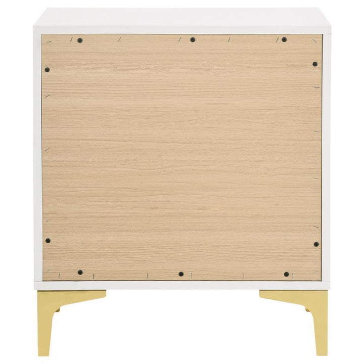 Kendall - 2 - Drawer Nightstand - White Accent Nightstand modern furniture Contempo Furniture