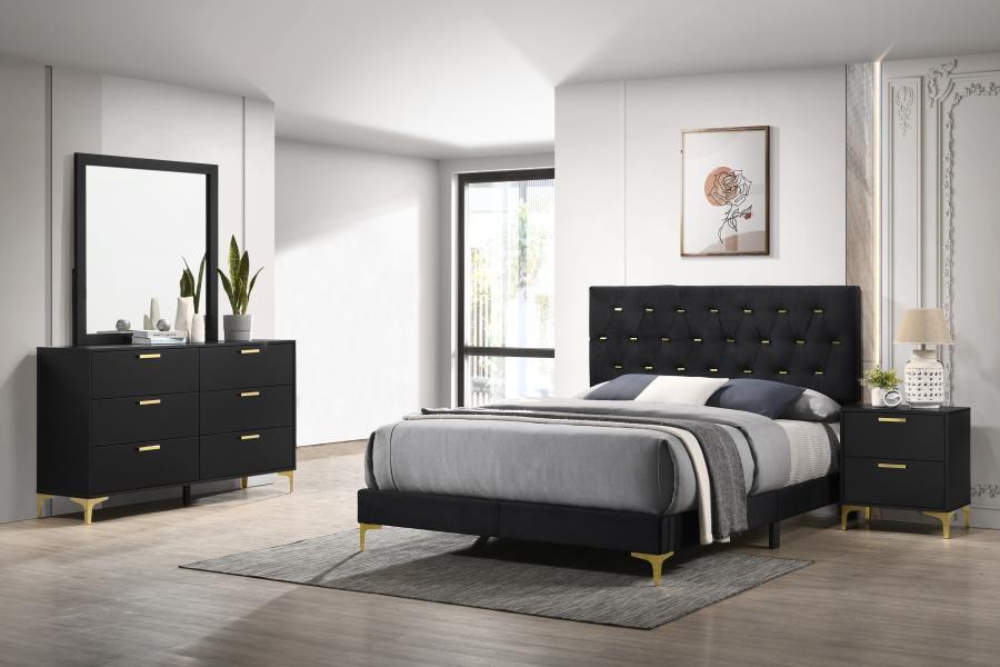 Kendall - 4 Piece King Bedroom Set - Black 4 - Piece Bedroom Set modern furniture Contempo Furniture