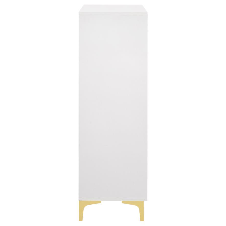Kendall - 5 - Drawer Bedroom Chest - White Accent Chest modern furniture Contempo Furniture