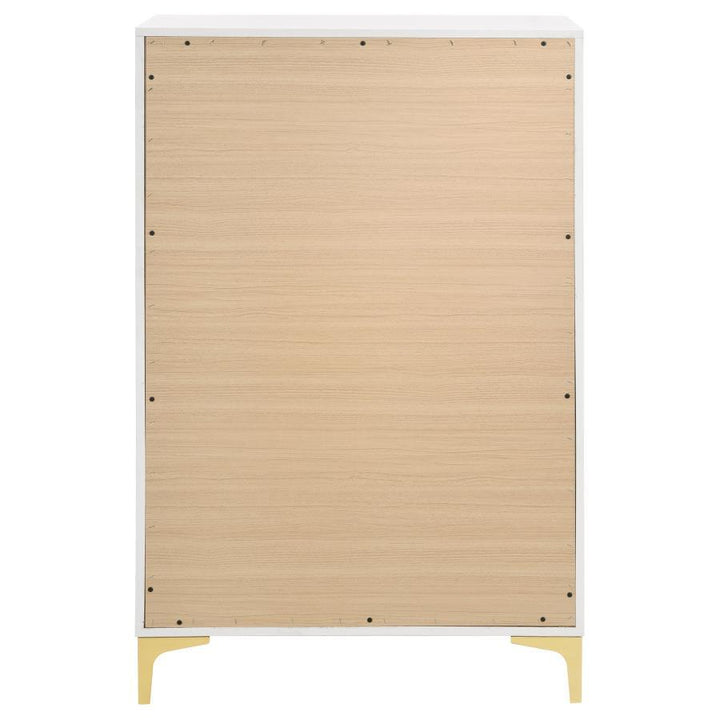 Kendall - 5 - Drawer Bedroom Chest - White Accent Chest modern furniture Contempo Furniture