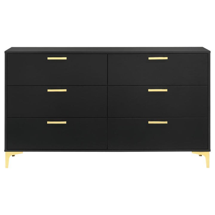 Kendall - 6 - Drawer Dresser - Black Dressers modern furniture Contempo Furniture