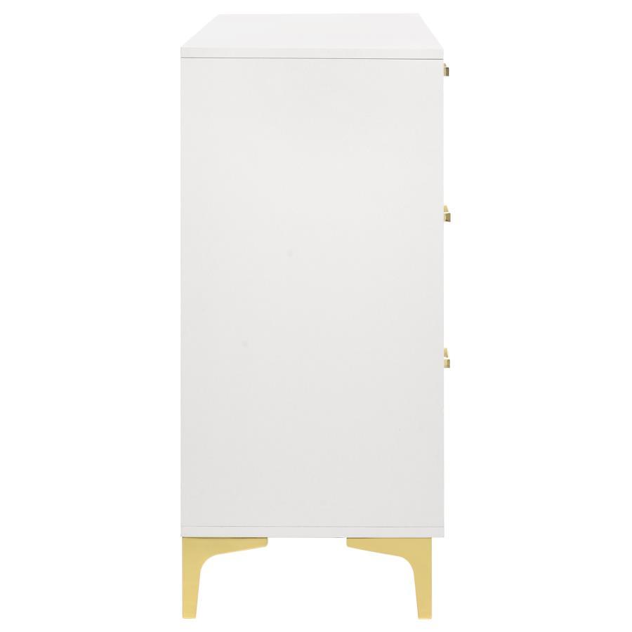 Kendall - 6 - Drawer Dresser - White Dressers modern furniture Contempo Furniture