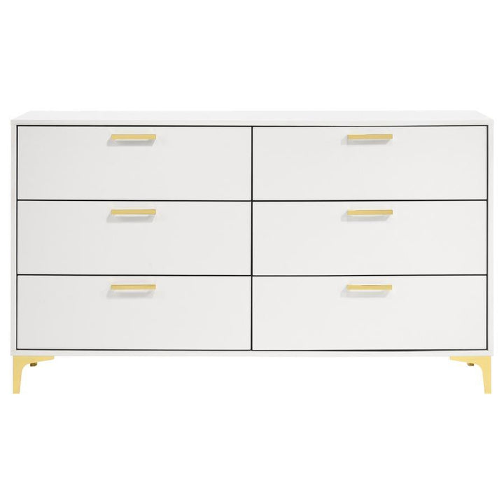 Kendall - 6 - Drawer Dresser - White Dressers modern furniture Contempo Furniture