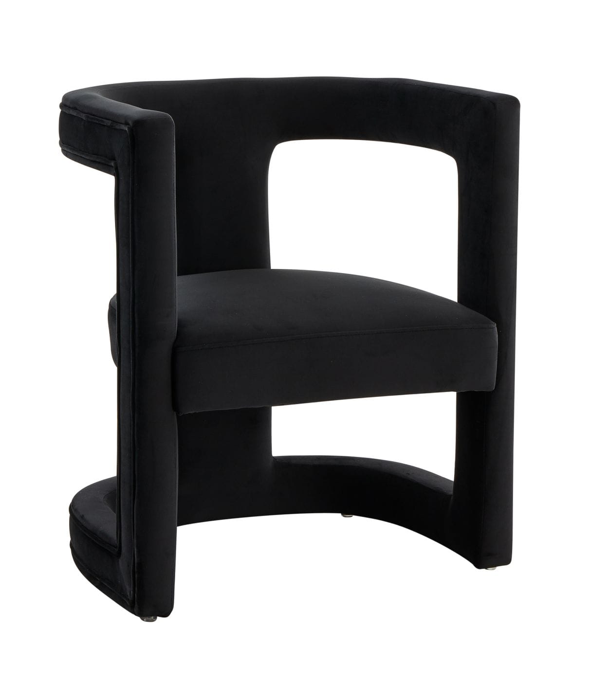 Kendra - Modern Black Fabric Accent Chair