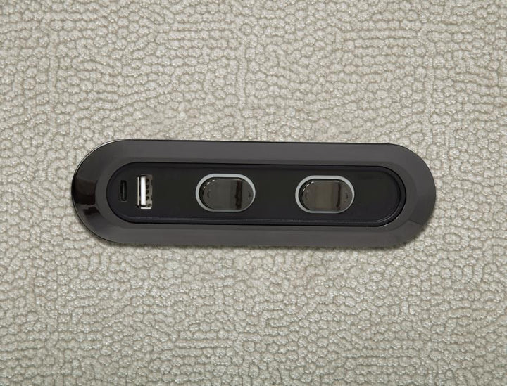 Kennett - Chenille Upholstered Power Recliner Chair - Ivory Reclining Chair modern furniture Contempo Furniture