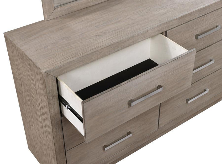 Kenora - 6 - Drawer Dresser - Barley Brown Dressers modern furniture Contempo Furniture