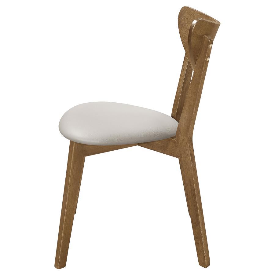 Kersey - Curved Wood Dining Side Chair (Set of 2) - Chestnut Chair Set modern furniture Contempo Furniture