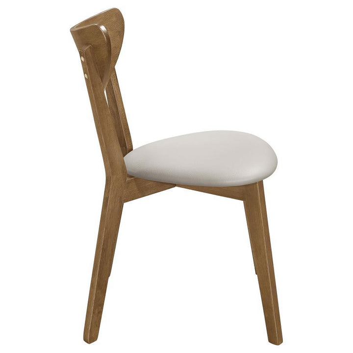 Kersey - Curved Wood Dining Side Chair (Set of 2) - Chestnut Chair Set modern furniture Contempo Furniture