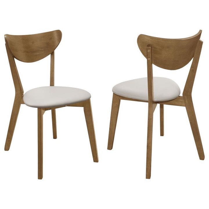 Kersey - Curved Wood Dining Side Chair (Set of 2) - Chestnut Chair Set modern furniture Contempo Furniture