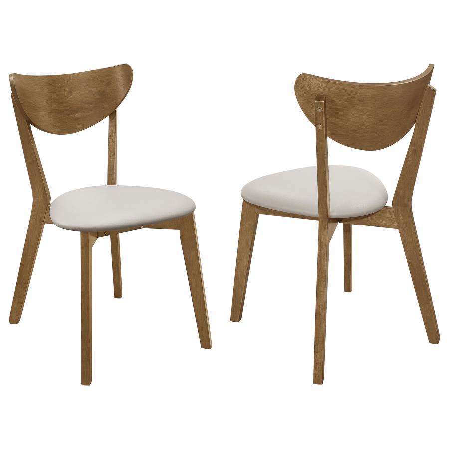 Kersey - Curved Wood Dining Side Chair (Set of 2) - Chestnut Chair Set modern furniture Contempo Furniture
