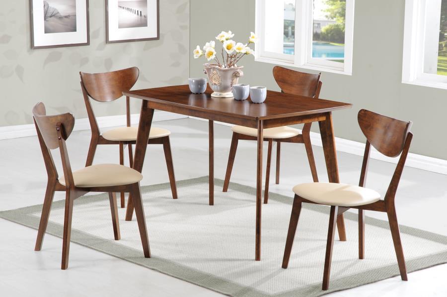 Kersey - Curved Wood Dining Side Chair (Set of 2) - Chestnut Chair Set modern furniture Contempo Furniture