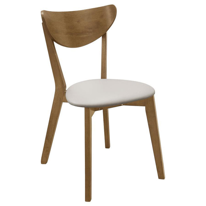 Kersey - Curved Wood Dining Side Chair (Set of 2) - Chestnut Chair Set modern furniture Contempo Furniture