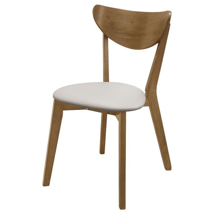 Kersey - Curved Wood Dining Side Chair (Set of 2) - Chestnut Chair Set modern furniture Contempo Furniture