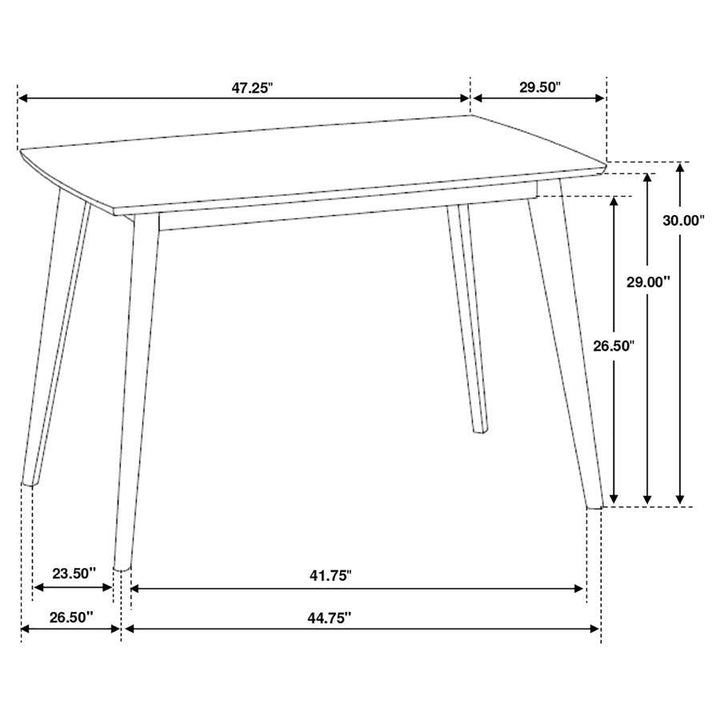 Kersey - Rectangular Wood Dining Table - Chestnut Dining Table modern furniture Contempo Furniture