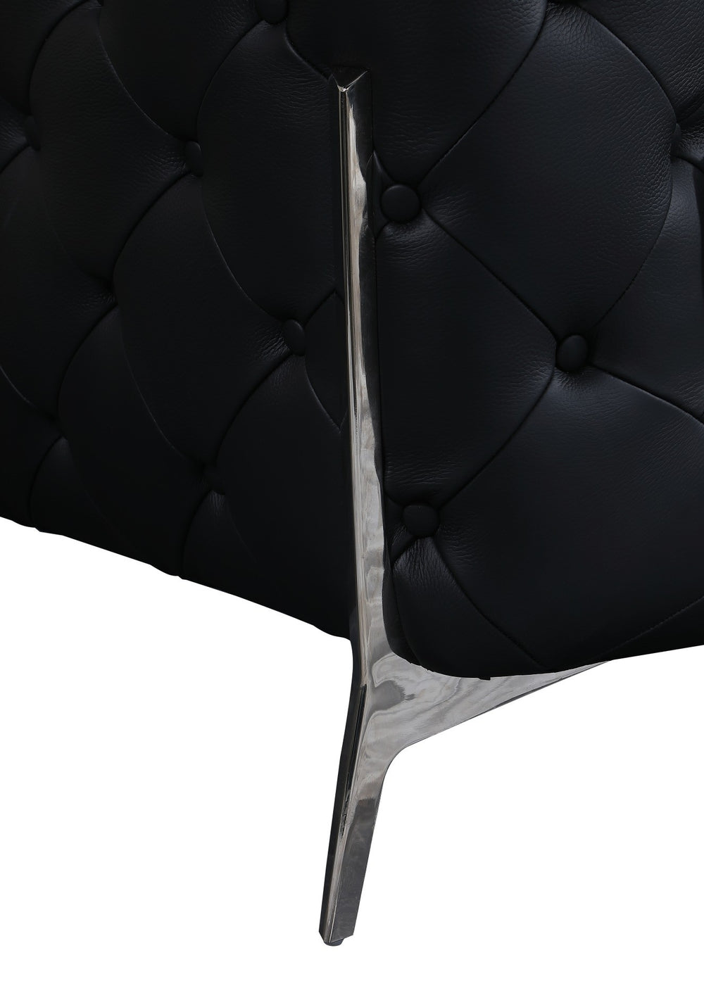DivanItalia 970 Italian Leather Black Chair - alternate view 6