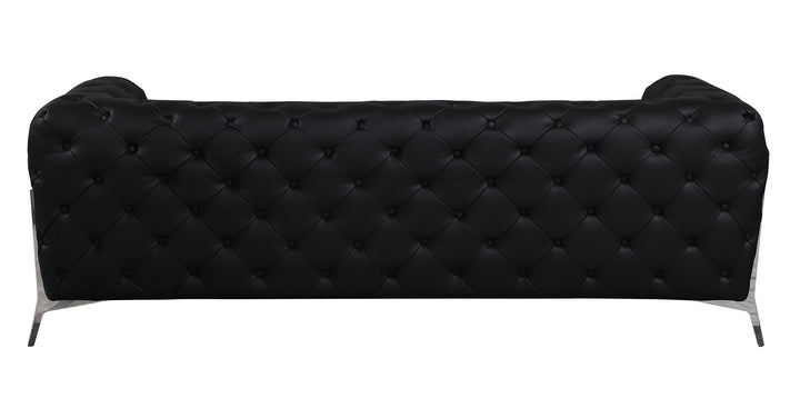 DivanItalia 970 Italian Leather Black Sofa