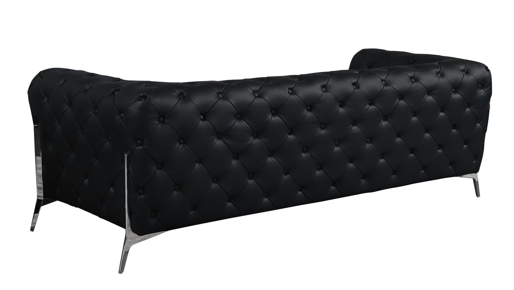 DivanItalia 970 Italian Leather Black Sofa - alternate view 8