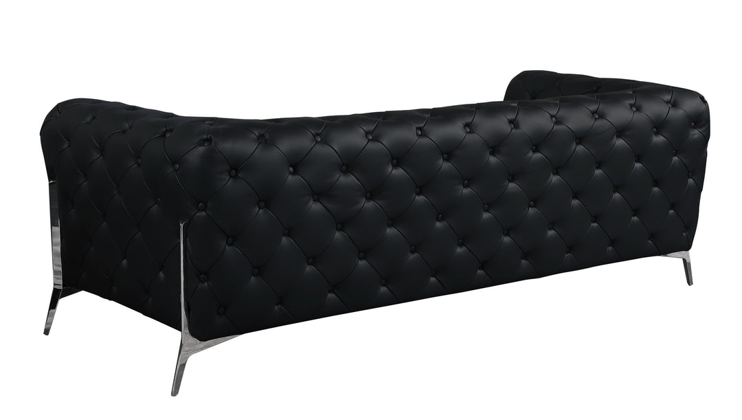 DivanItalia 970 Italian Leather Black Sofa