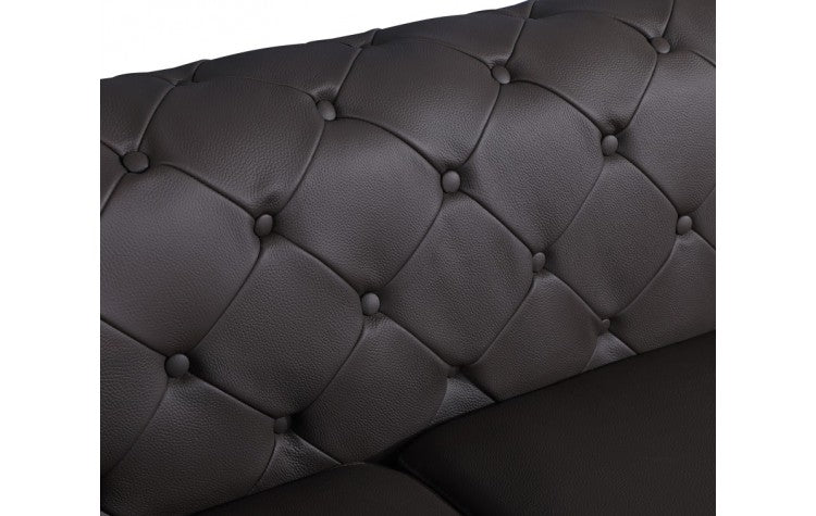 DivanItalia 970 Italian Leather Brown Chair - alternate view 7