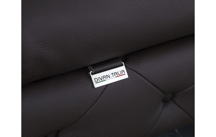 DivanItalia 970 Italian Leather Brown Sofa