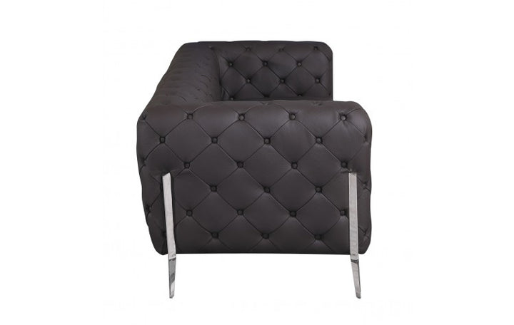 DivanItalia 970 Italian Leather Brown Sofa