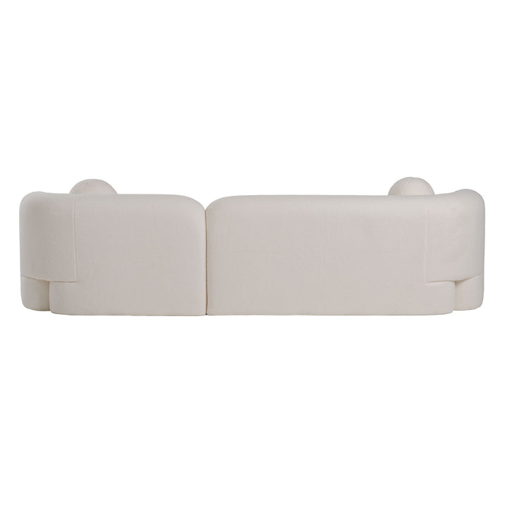 Khan Modern 4-Seater Off White Fabric Sofa