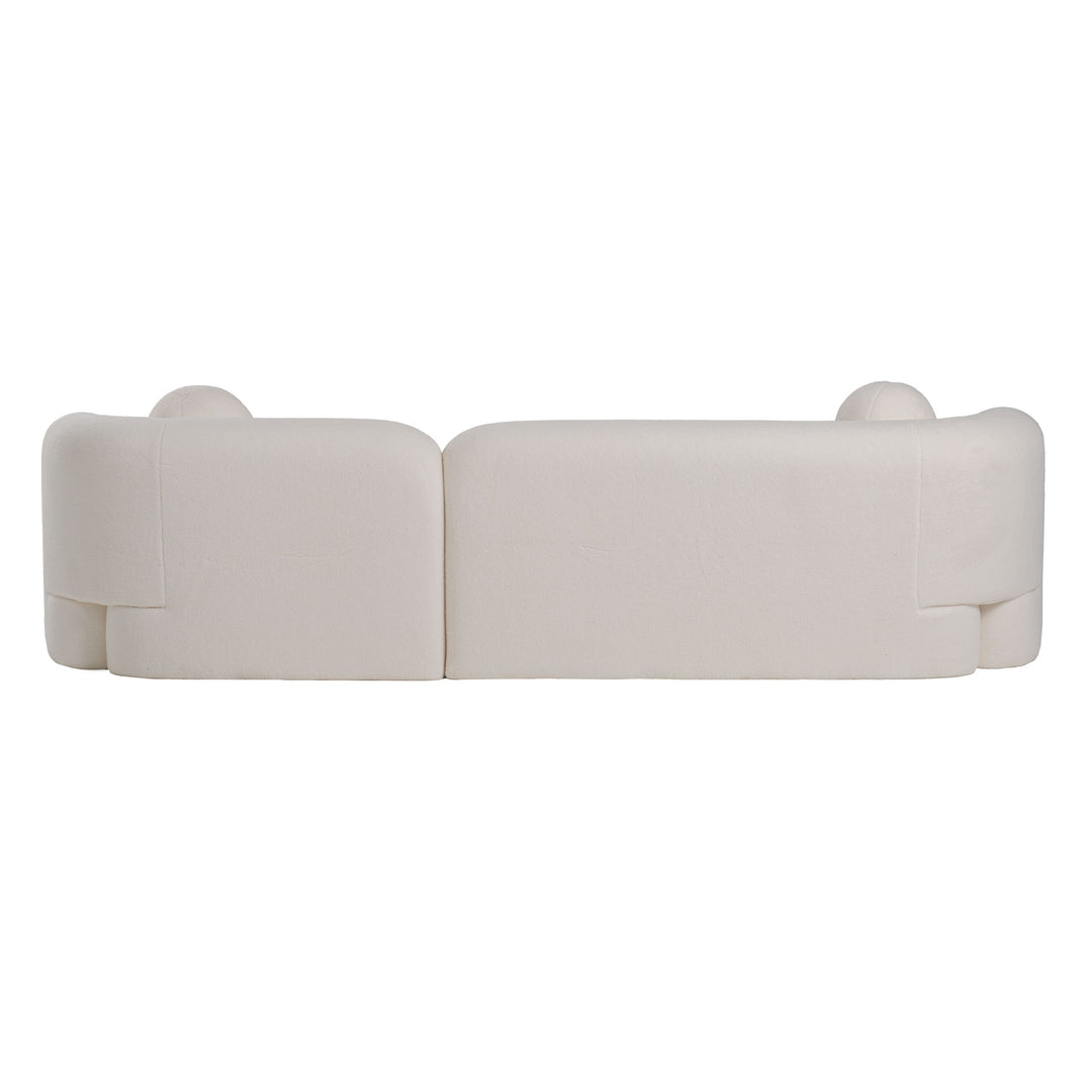 Khan Modern 4-Seater Off White Fabric Sofa