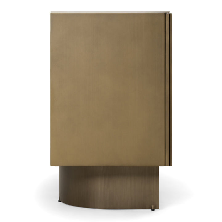 Kiefer - Modern Faux Travertine Ceramic + Bronze Buffet