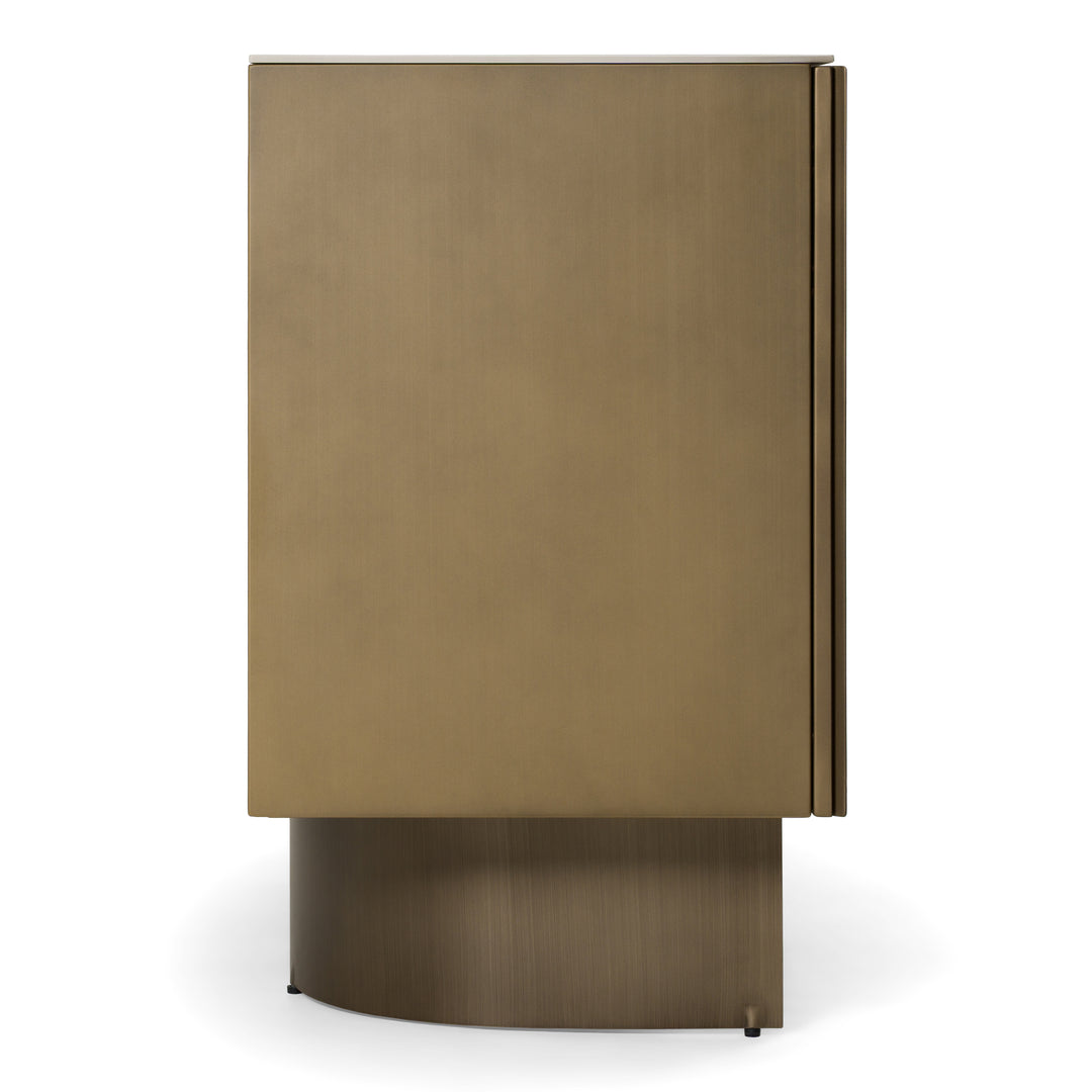 Kiefer - Modern Faux Travertine Ceramic + Bronze Buffet