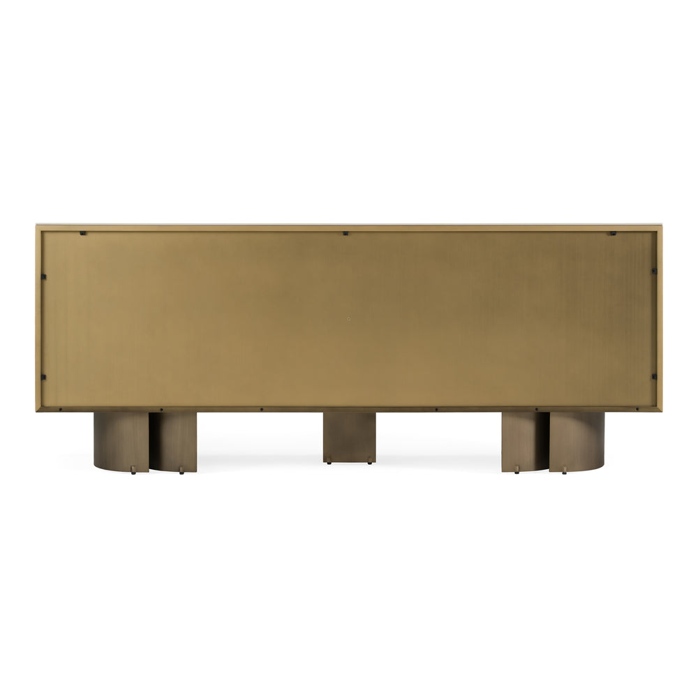 Kiefer - Modern Faux Travertine Ceramic + Bronze Buffet - View 4