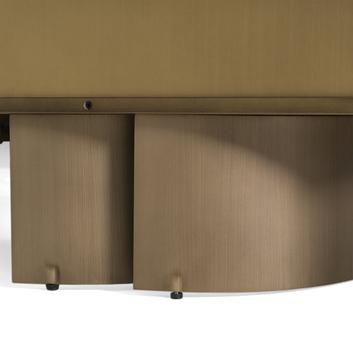 Kiefer - Modern Faux Travertine Ceramic + Bronze Buffet