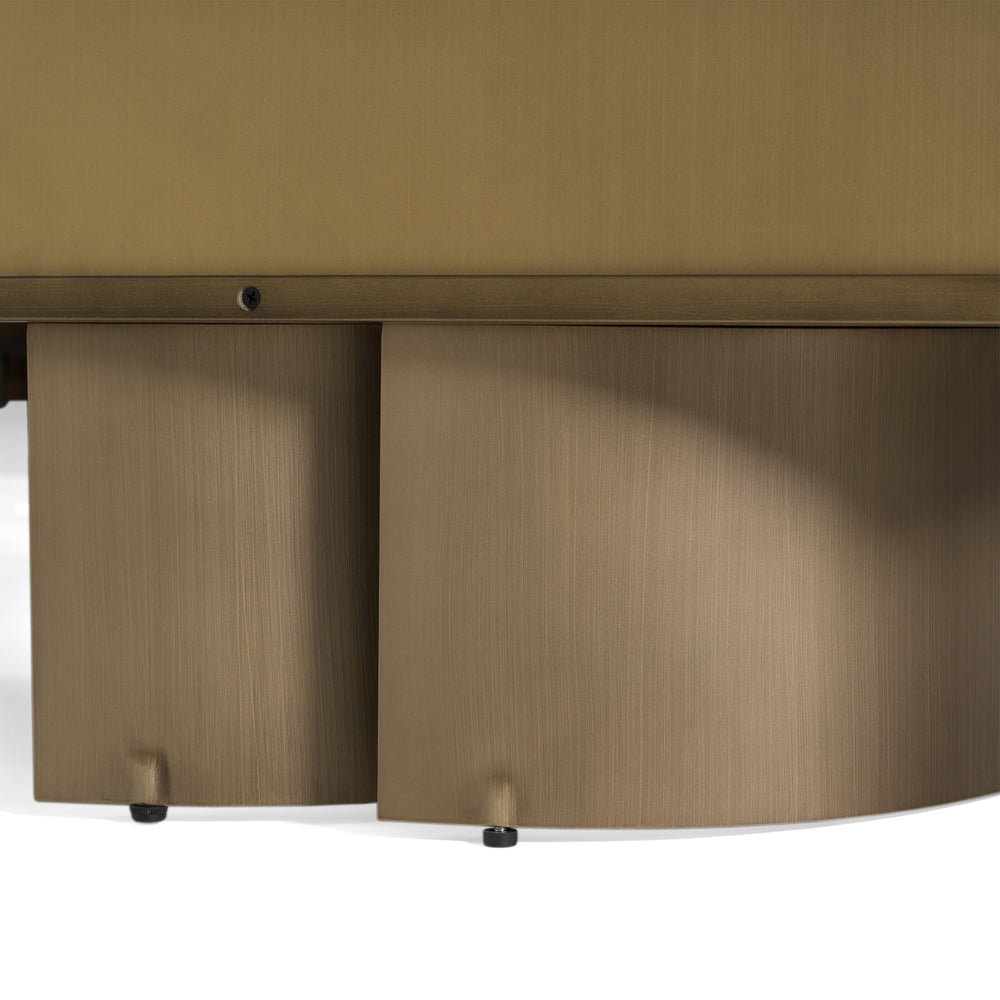Kiefer - Modern Faux Travertine Ceramic + Bronze Buffet - View 8