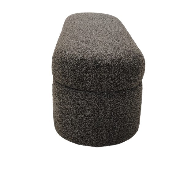 Kiki Upholstered Hinged Storage Bench in Pumpernickel Boucle Benches modern furniture Contempo Furniture