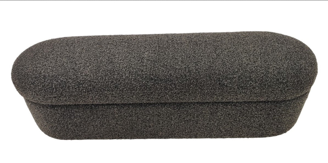 Kiki Upholstered Hinged Storage Bench in Pumpernickel Boucle Benches modern furniture Contempo Furniture