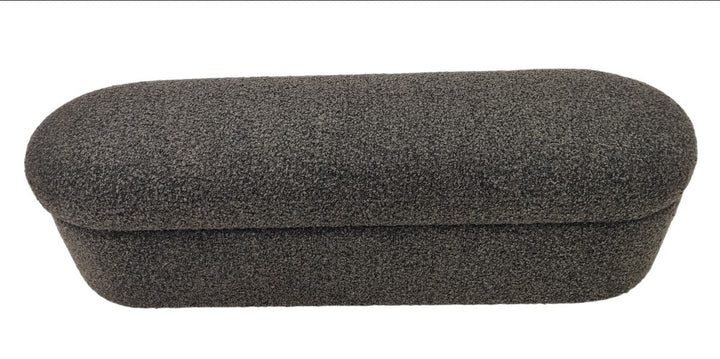 Kiki Upholstered Hinged Storage Bench in Pumpernickel Boucle Benches modern furniture Contempo Furniture