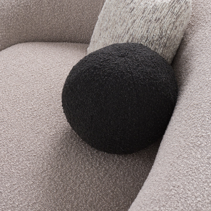 Kilmer Modern Grey Curved Fabric Sectional Sofa