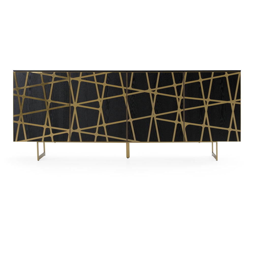 Kilson - Modern Black Oak & Champagne Gold Buffet