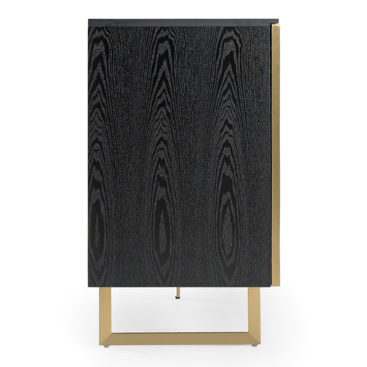 Kilson - Modern Black Oak &amp; Champagne Gold Buffet