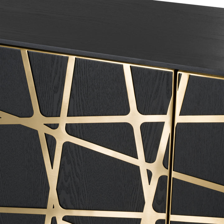 Kilson - Modern Black Oak &amp; Champagne Gold Buffet