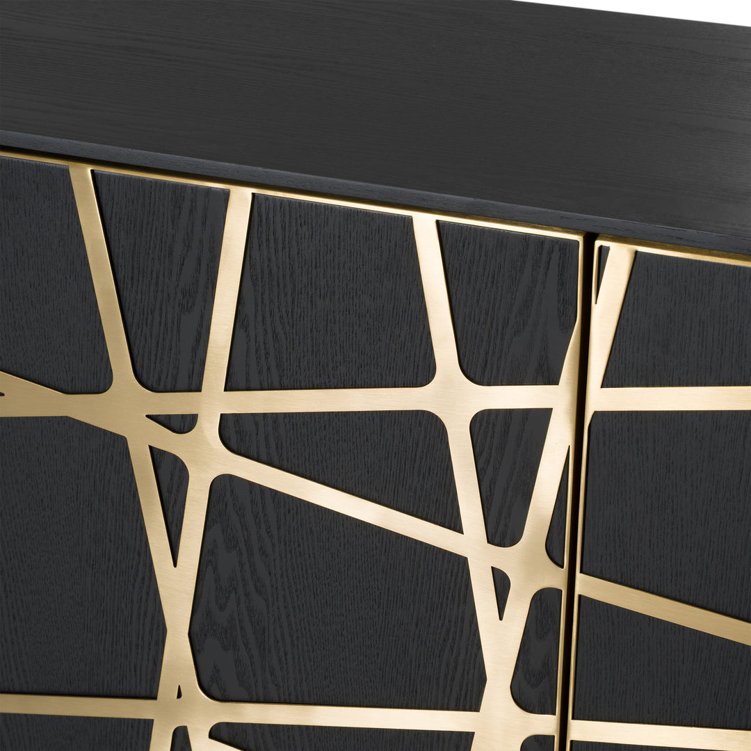 Kilson - Modern Black Oak & Champagne Gold Buffet