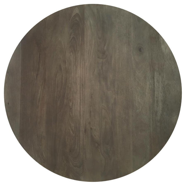 Kinkaid - Round Solid Mango Wood Coffee Table - Brown Coffee Table modern furniture Contempo Furniture