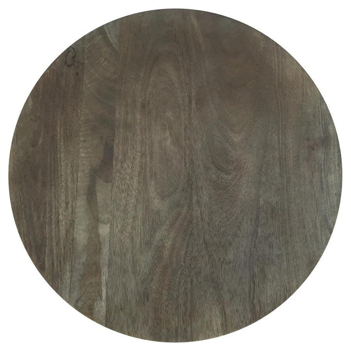 Kinkaid - Round Solid Mango Wood End Table - Brown End Table modern furniture Contempo Furniture