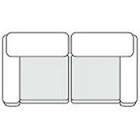 Kinsey - Modern Blue Fabric Modular Sectional Sofa-2-Piece Sectional
