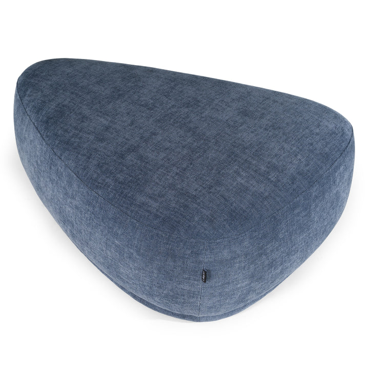 Kinsey - Modern Blue Large River Rock Ottoman
