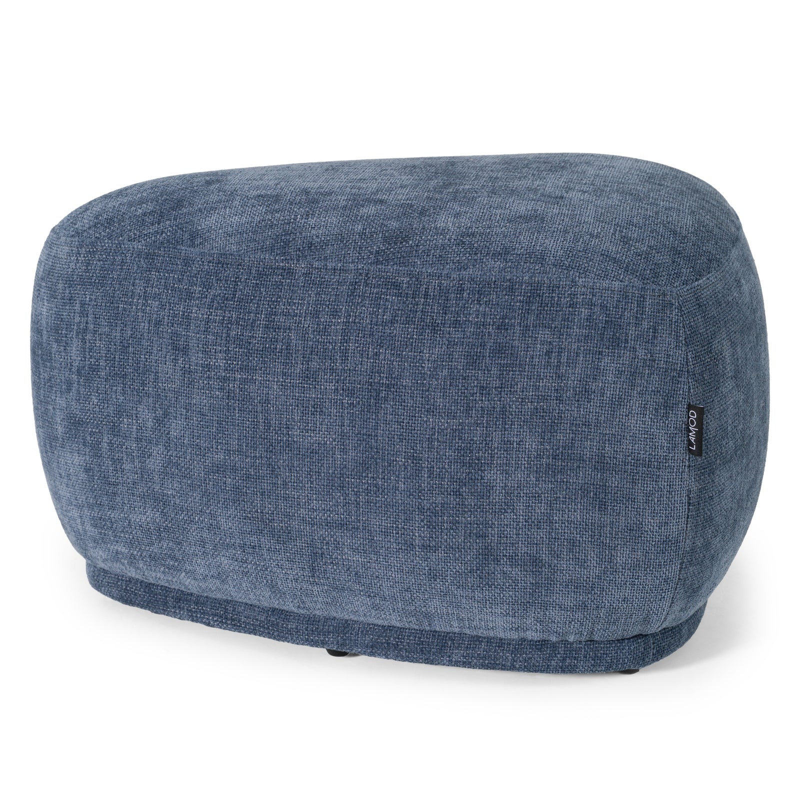 Kinsey - Modern Blue Small River Rock Ottoman