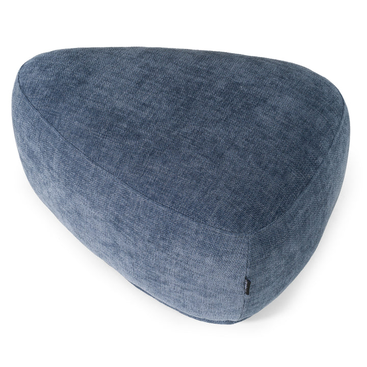 Kinsey  Modern Blue Small River Rock Ottoman